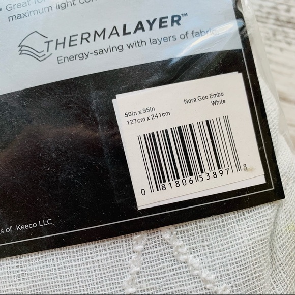 RED BARREL STUDIO Gosse Max Blackout Curtain Panel White 50 x 95 NEW NIP - Picture 5 of 8